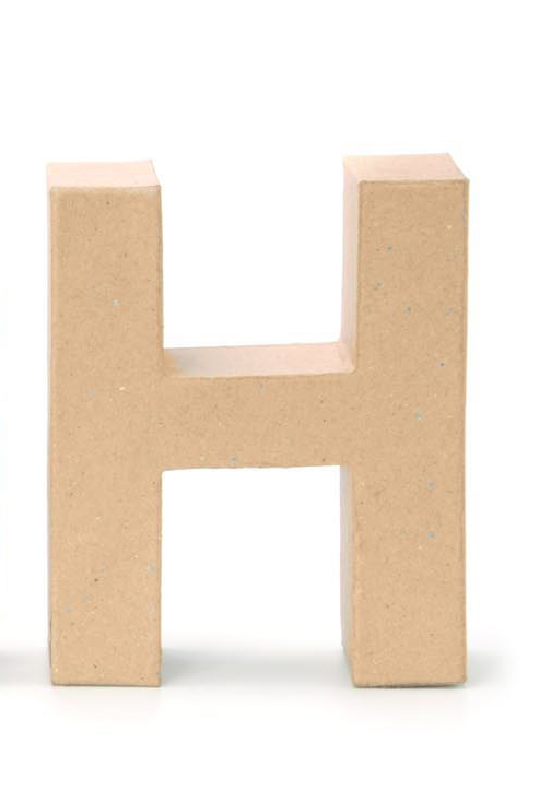 Papp-Buchstaben H 17,5x5,5cm